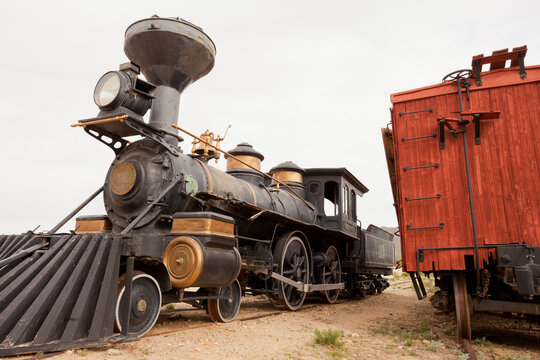 Wild west historic railroad steam engine Arizona