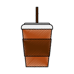 scribble Disposable coffee cup cartoon vector graphic design