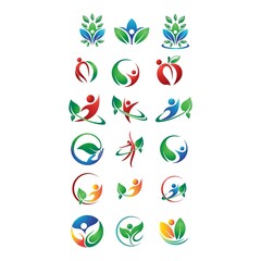 beauty care lotus flower swoosh logo