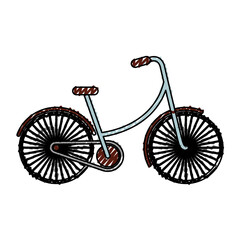 scribble vintage bicycle cartoon vector graphic design
