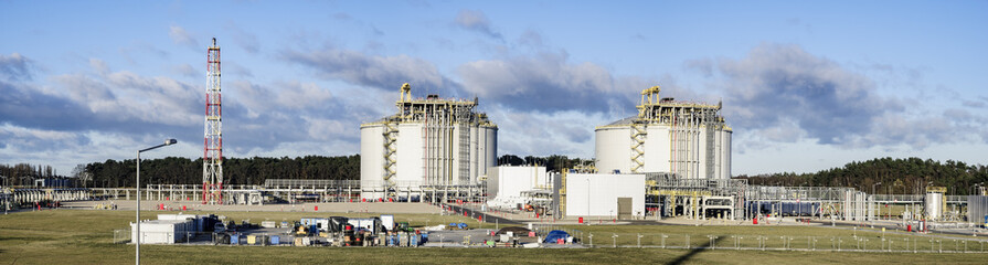 Panoramic image of the LNG Terminal in Swinoujscie in Poland © Mike Mareen