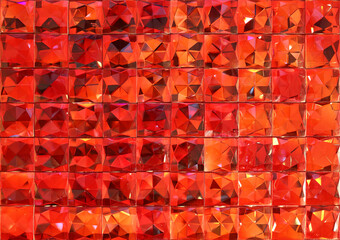 Red crystal facet background.