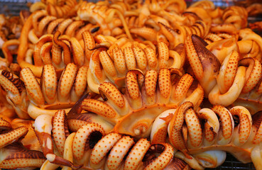 Fresh squid grilled.
