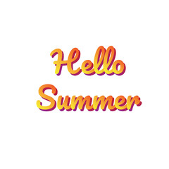 hello summer vector banner, t-shirt design