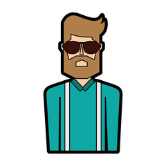 vintage upper body man cartoon vector graphic design