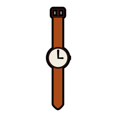 cute vintage watch cartoon vector graphic design