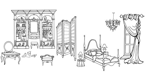 Obraz premium bed screen wardrobe 90 45