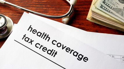 Document with title health coverage tax credit.