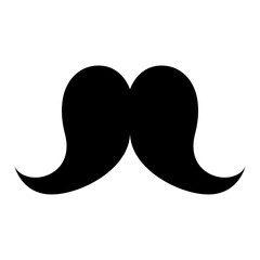 black icon moustache cartoon vector graphic design