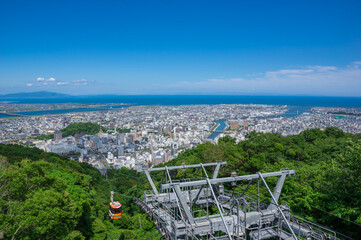 徳島県徳島市街並み　眉山公園から撮影