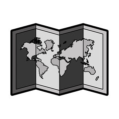 flat black world map cartoon vector graphic design