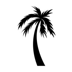 black icon palm cartoon vector graphic design