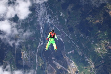Fototapeta premium Skydiving in Norway