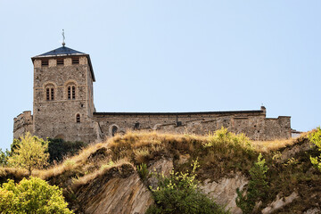 Fototapeta na wymiar Valere Basilica in hill in Sion Valais Switzerland