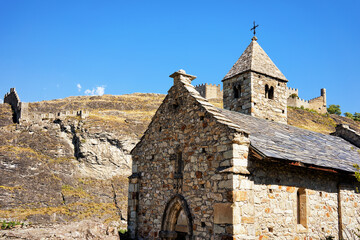 Fototapeta na wymiar Chapel of three saints of Sion Valais Switzerland