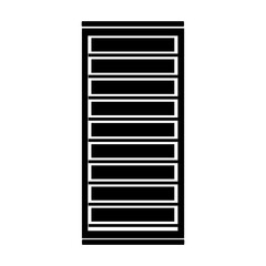 black icon server cartoon vector graphic design