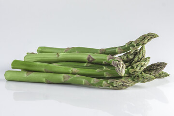 Bunch of asparagus on a white background isolated