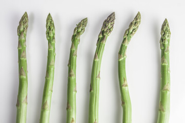 Asparagus on a white background isolated