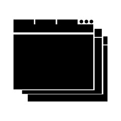 black icon web window cartoon vector graphic design