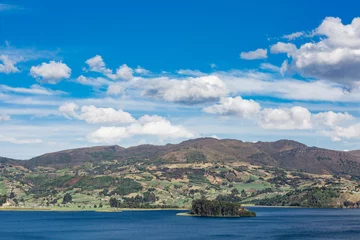 Poster Laguna de Tota Lake Boyaca in Kolumbien Südamerika © snaptitude