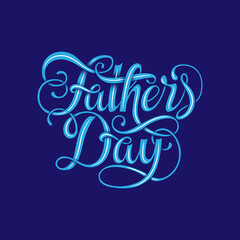 Naklejka na ściany i meble Happy fathers day vector typography. Vintage lettering for greeting cards, banners, t-shirt design.
