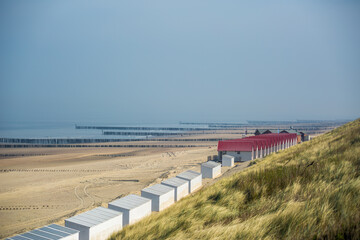 Beach Panorama on Zeeland in the Netherlands