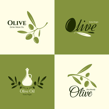 Olive label, olive logo design. Olive branch