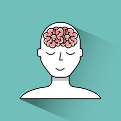 head silhouette mind icon vector illustration design graphic