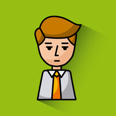 tired or disappointed young businessman image vector illustration design 