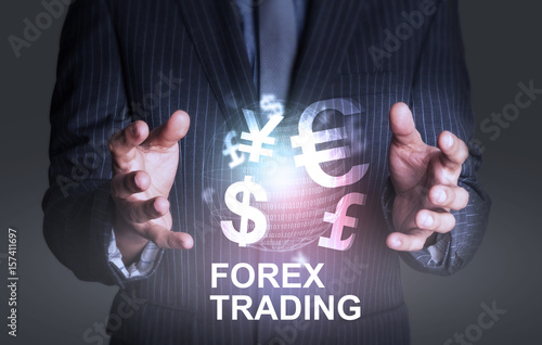 Holding World Of Currency Forex Trading Stock Photo And Royalty - 