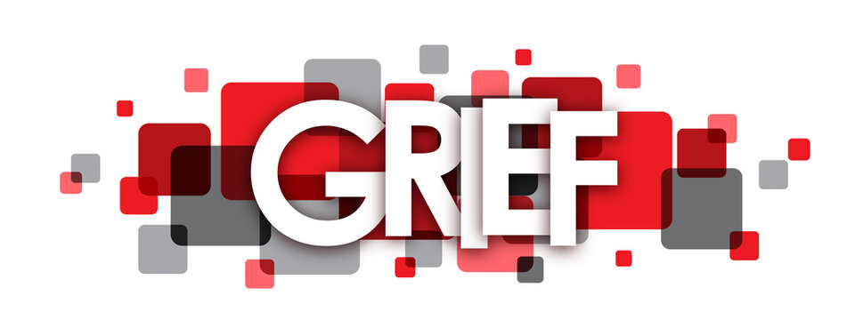 GRIEF vector letters icon