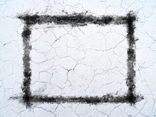  Black frame on grunge concrete cement wall