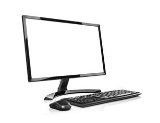 Modern PC computer isolated.