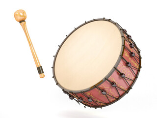 Ramadan drum 3D Rendered Isolated
