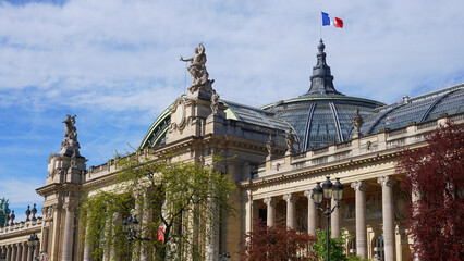 Obraz premium Photo of famous Grande Palais on a spring morning, Paris, France