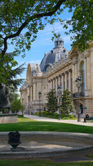 Fototapeta na wymiar Photo of Petit Palais on a spring morning, Paris, France