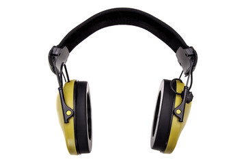 Soundproof headphones isolated on white