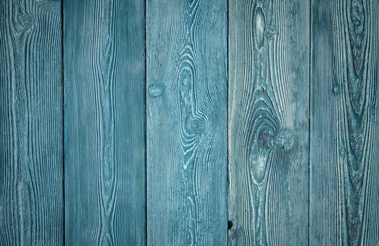 the blue background of old wood boards