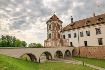 Mir, BELARUS - May 20, 2017: Mir Castle in Minsk region - historical heritage of Belarus. UNESCO World Heritage. Traveling on Belarus