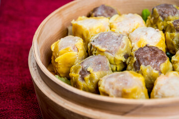 Chinese food dim sum on plate