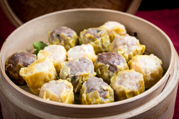 Chinese food dim sum on plate