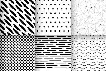 Seamless patterns geometric minimalist vector