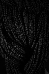 Dreadlocks on a close up shot. Black african plaits.