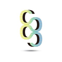 Abstract Letter a,s Logo