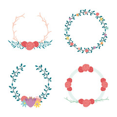 decorative rustic vintage icons set vector illustration design graphic