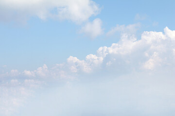 Clear blue sky background .