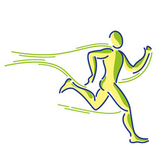 Vector Logo Runner line athlete marathon running team club event
