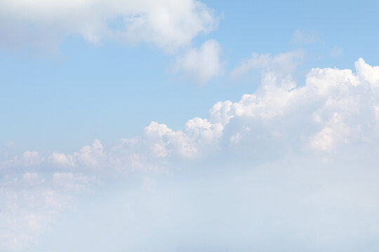 Clear blue sky background .