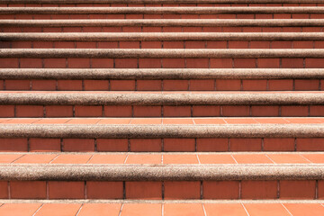 old asian style brick stone steps. texture background block stairs design.