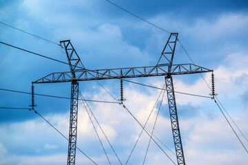 Overhead electricity power line pylon